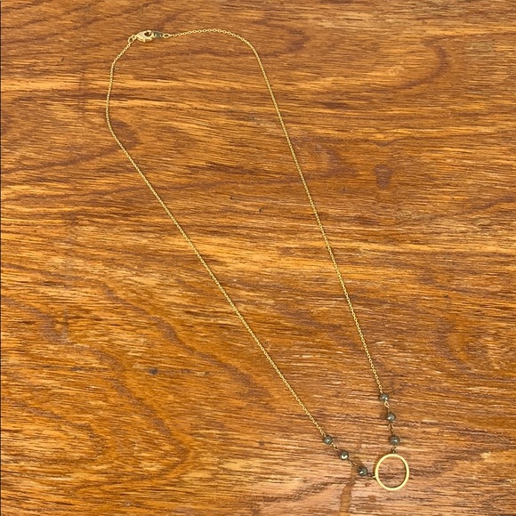 Gold Circle Necklace - Picture 3 of 4